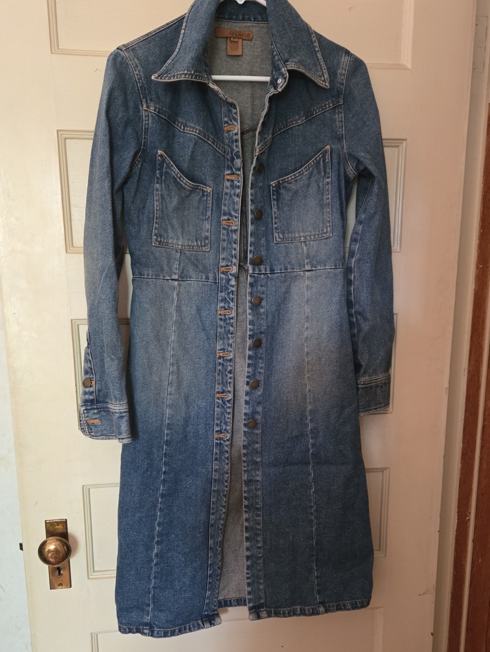 Arden B. Vintage Blue Denim Trench Coat Size XD